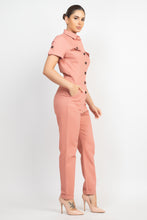 Cargar imagen en el visor de la galería, Collared Button-front Jumpsuit
