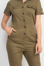 Load image into Gallery viewer, Collared Button-front Jumpsuit
