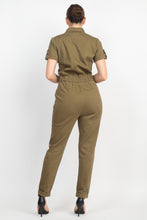 Load image into Gallery viewer, Collared Button-front Jumpsuit
