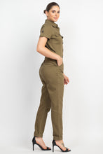 Load image into Gallery viewer, Collared Button-front Jumpsuit
