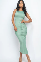 Load image into Gallery viewer, Sleeveless Ruched Side Split Maxi Dress
