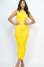 Cargar imagen en el visor de la galería, Sleeveless Ruched Side Split Maxi Dress
