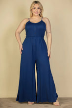 Cargar imagen en el visor de la galería, Plus Size Button Front Wide Leg Jumpsuit
