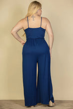 Cargar imagen en el visor de la galería, Plus Size Button Front Wide Leg Jumpsuit
