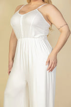 Cargar imagen en el visor de la galería, Plus Size Button Front Wide Leg Jumpsuit
