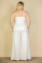 Cargar imagen en el visor de la galería, Plus Size Button Front Wide Leg Jumpsuit
