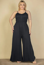 Cargar imagen en el visor de la galería, Plus Size Button Front Wide Leg Jumpsuit
