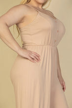 Load image into Gallery viewer, Plus Size Button Front Wide Leg Jumpsuit
