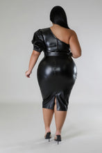 Load image into Gallery viewer, Faux Leather Semi-stretch Dress
