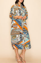 Cargar imagen en el visor de la galería, Printed Shirt Dress
